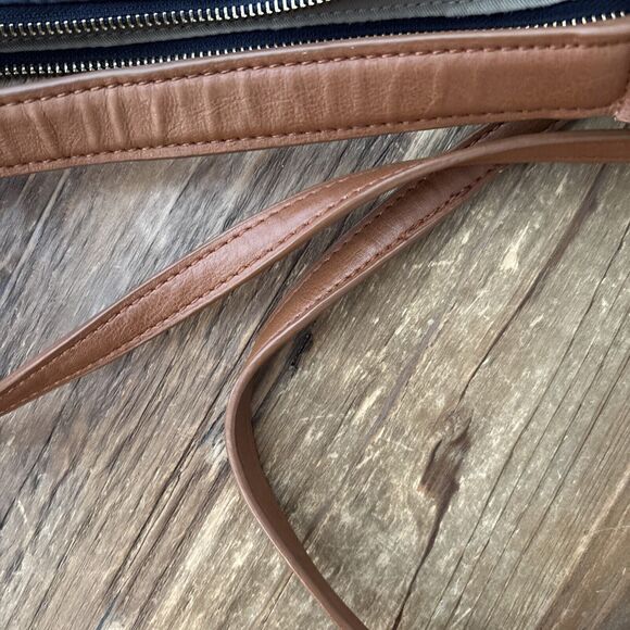 Talbots Tattersol Plaid Multicolor 90s 80s Y2K Prepster Zip Shoulder Tote Bag - Picture 6 of 8